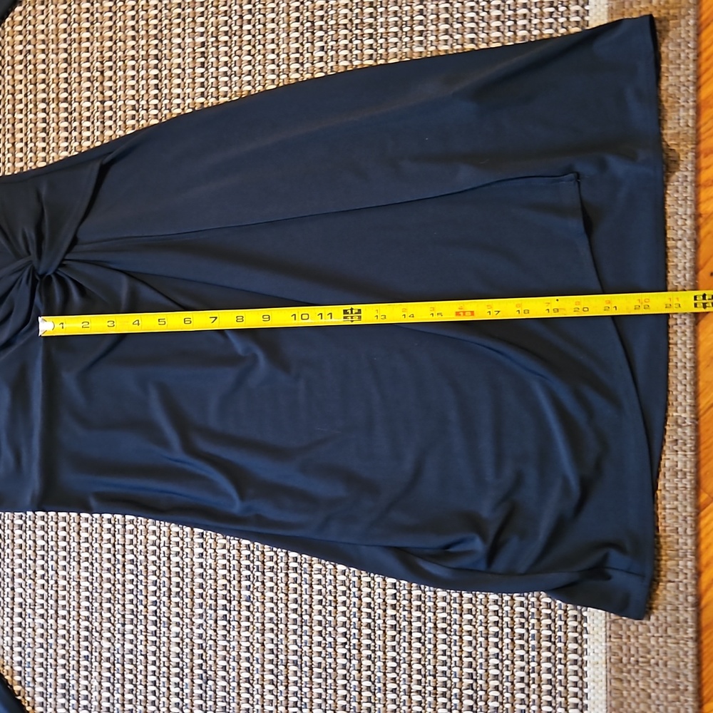Sexy Faux Wrap Black Dress - Picture 10 of 12